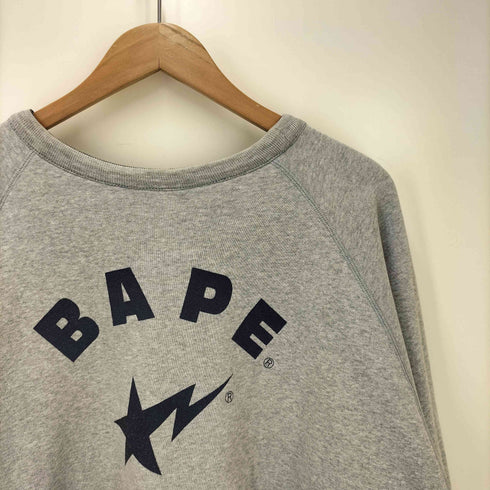 アベイシングエイプ A BATHING APE 00s 05aw bapesta ベイプスタ 両面プリント ダブルフェイス リバーシブルスウェット メンズ JPN:L